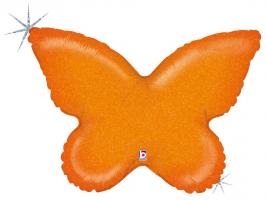 1 Foil Balloon Butterfly orange 